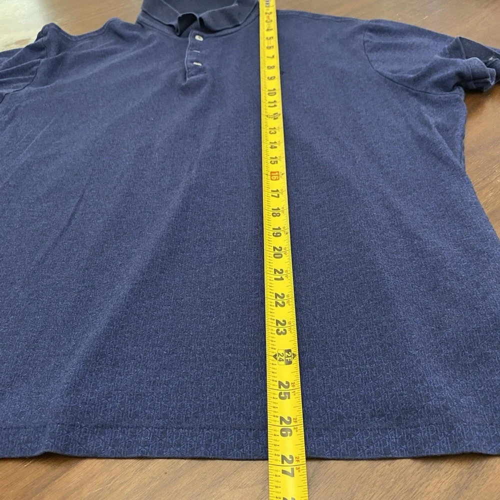 Polo Ralph Lauren Polo Shirt Mens XXL Blue Pattern Custom Slim Fit Short Sleeve